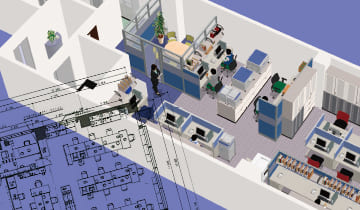 オフィスレイアウト・設計デザイン・3D